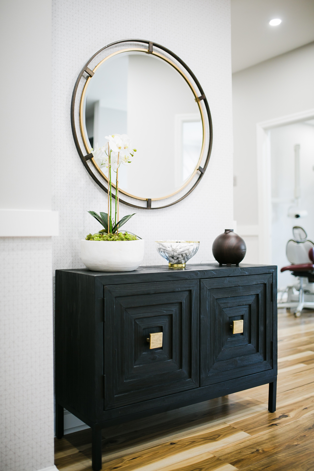 Elegant office hallway